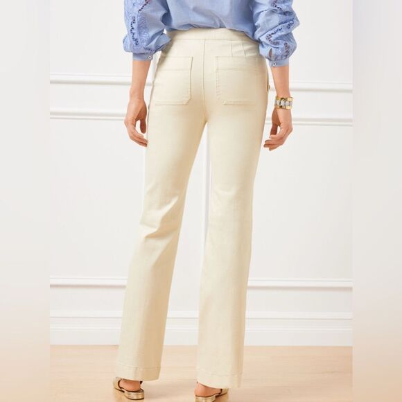 Talbots Flare Leg Sailor Jeans Size 4 Petite - Picture 2 of 11